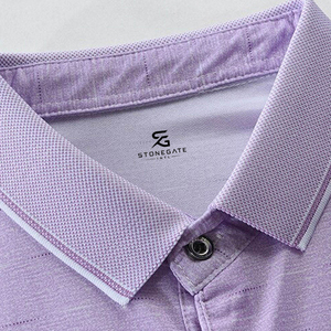 Camiseta de Verano de Manga Corta con Cuello Estampado Simple, Camiseta Polo de Alta Calidad de Marca, Camiseta de Negocios Informal de Algodón para Hombre - Product Image 5