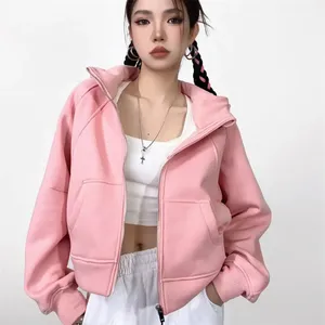 Sweat-shirts amples en molleton imprimé streetwear pour femmes, collection automne-hiver 2024, vestes courtes personnalisables avec logo, style Y2K, 100 % imprimé sur le devant - Product Image 3
