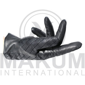 Guantes de cuero personalizados para hombre y mujer a un precio muy económico en color negro. - Product Image 5