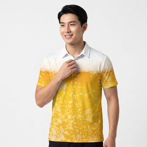 Camisa Polo Estampada para Hombre, Manga Corta, Casual, Tejida, con Botones - Product Image 6