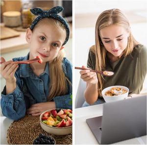 Ensemble cuillère et fourchette en bois vintage, design antique, couverts faits à la main pour collectionneurs, hôtels et repas décoratifs - Product Image 2