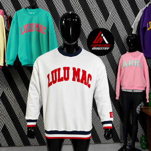 เสื้อสเวตเชิ้ตคอกลมโอเวอร์ไซส์ Lulu Mac พิมพ์ลายตัวอักษรสีเหลือง ผ้าโพลีเอสเตอร์/คอตตอน แบบสวม มีกระเป๋า สไตล์ฤดูร้อน แพ็ค 2 ชิ้น - Product Image 5