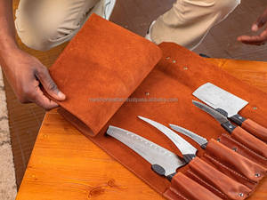 Sac de Chef en Cuir Pleine Fleur Robuste Grande Capacité Anti-Odeur pour Rangement de Couteaux et Outils de Cuisine - Product Image 5