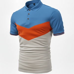 Polo décontracté tendance pour homme, coupe ajustée, manches courtes, confortable, respirant, haut de mode estival - Product Image 4