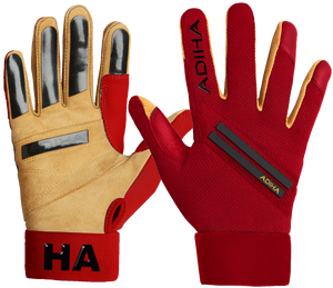 Gants de frappe de baseball professionnels en cuir souple de qualité supérieure, ambidextres, flexibles, tailles et couleurs personnalisables, ajustement standard, fermeture auto-agrippante - Product Image 2