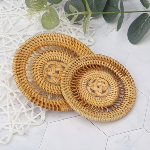 Eco-friendly rattan <b>placemats</b> best discount gold <b>placemat</b> for wedding tablescape decorations - Product Image 2