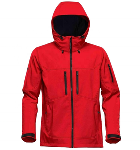 Mens Eco-Friendly Waterproof Bomber Jacket Hooded Windproof Breathable Outdoor Winter Streetwear Solid Dyed Front OEM Custom - Product Image 1