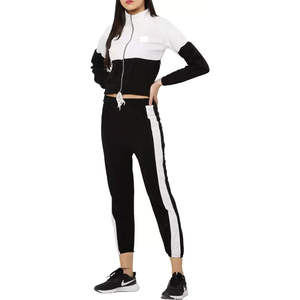 Ensemble de survêtement deux pièces en coton 100 % avec capuche à cordon et fermeture éclair, coupe oversize, pour le fitness, personnalisable - Product Image 5