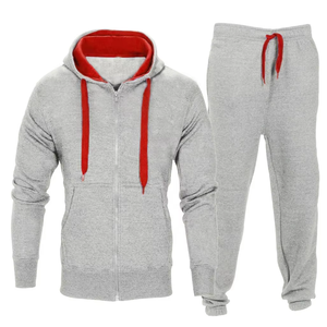 Conjunto deportivo de compresión personalizado de última moda para hombre, conjunto de chándal deportivo de verano para correr, con cremallera y dos colores. - Product Image 5