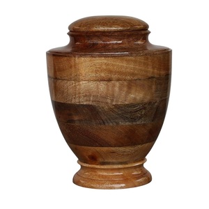 Urna Funeraria de Madera Majestuosa para Cenizas, con Cierre Decorativo Refinado y Acabado de Textura de Madera Natural Rica - Product Image 1