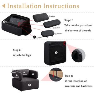 Fauteuil de lecture en velours Teddy de style Mid-Century avec coussins épais et assise rembourrée pour salon - Product Image 2