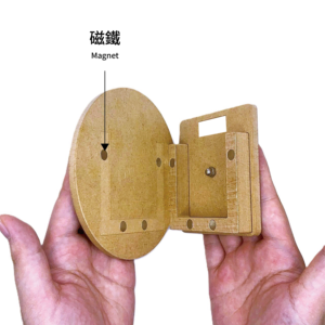 สติกเกอร์แม่เหล็กติดผนังทรงกลมทำจากไม้อุปกรณ์จัดระเบียบดอกไม้แบบ DIY พร้อมหินกระจายแสงสำหรับเทศกาลคริสต์มาส - Product Image 5