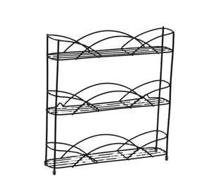 Étagère de rangement murale double niveau multifonctionnelle en fer de qualité supérieure pour cuisine, idéale pour les hôtels - Product Image 1