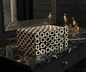 Boîte à bijoux artisanale en os de chameau naturel incrusté – Nouvelle arrivée, rangement décoratif - Product Image 1