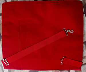 Produit phare Ventoria Enterprises : Écusson carré brodé à la machine avec épingle de sûreté, pour Regalia maçonnique artisanale, Maître Maçon de Loge Bleue, Tablier Rouge - Product Image 4