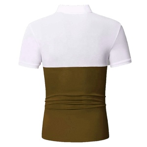 Polo de golf à manches courtes pour hommes 2026, vente en gros, logo personnalisé, 100 % coton, hauts d'été, sport décontracté, imprimé lettres color block - Product Image 6