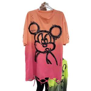 เสื้อยืดแขนสั้นผู้หญิงลายการ์ตูน KT Cat รุ่นใหม่ สไตล์ลำลอง สีไล่ระดับ ผ้าถัก รุ่น T0046 - Product Image 2