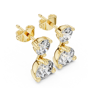 Pendientes de Zirconia Cúbica Redondos, Chapados en Oro de 18K, Certificados por IGI, para Regalo de Aniversario o Fiesta - Product Image 4
