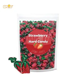 High Quality Strawberry Flavored Halal Hard Candy Individual Package Fruit Candy