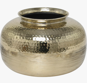 Jarrón Dorado Martillado de Estilo Lujoso con Tamaños y Formas Personalizadas, Macetas y Jardineras Metálicas, Decoración de Mesa, Jardinera Hecha a Mano - Product Image 4