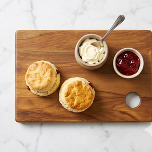 Planche à découper 100 % écologique en bois naturel avec trou de suspension pour servir et hacher les aliments en cuisine, finition de qualité alimentaire - Product Image 6