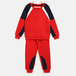 Conjunto Deportivo de Dos Piezas para Niños al por Mayor, con Logotipo Personalizado Impreso, Transpirable, Ecológico, de Forro Polar Orgánico, Ropa Urbana de Invierno - Product Image 1