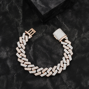 Offre Spéciale – Bracelet Chaîne Cubaine de Luxe pour Homme, 10 mm, Personnalisé, Style Hip Hop, avec Diamants Moissanite VVS Effet Glacé - Product Image 2