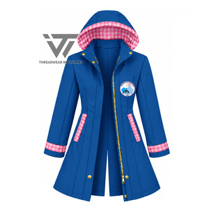 Wholesale Greek Jack And Jill Of America Clothing Custom <b>Women's</b> Houndstooth Embroidered Hooded Windproof Outdoor Rain <b>Jacket</b> - Product Image 1