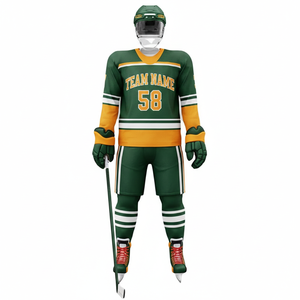 Uniforme de Hockey sobre Hielo OEM en Oferta |   Camiseta de Hockey con Logotipo Personalizado, 100% Poliéster, Transpirable e Impresa |   Ropa Deportiva Unisex para Equipos - Product Image 1