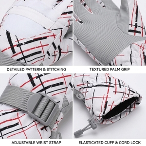 Gants de ski d'hiver en cuir imperméables personnalisés en gros, gants de snowboard de haute qualité pour hommes et femmes - Product Image 6