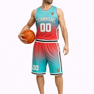 Uniforme de Baloncesto Sublimado Personalizado, Camiseta sin Mangas con Degradado de Color para Hombre, con Nombre y Número del Equipo, Ropa Deportiva Transpirable de Poliéster - Product Image 1