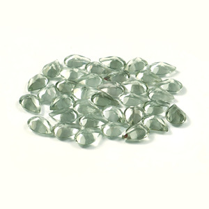 Ametyste verte naturelle de qualité supérieure, taille poire 8x5mm, facettée, pierre précieuse en vrac avec éclat pour la création de bijoux personnalisés - Product Image 3