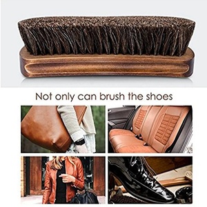 Cepillo de limpieza de zapatos de pelo de caballo con mango de madera cuadrado de grado DIY de alta calidad para pulir pintura, compatible con personalización OEM - Product Image 6