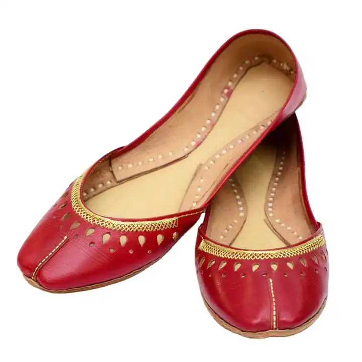 Brown Leather Handmade Ethnic Jalsa Khussa Nagra Shoes, Size: 6 at best  price in Hyderabad