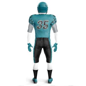 Team Wear Uniforme de fútbol americano de manga corta transpirable de poliéster 100% para hombre Color sólido - Product Image 3