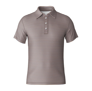 Camisas Polo a Rayas de Manga Corta para Hombre, Precio al por Mayor, Camisa de Punto Vintage, Camisa de Golf Casual con Botones, Fabricante de Ropa - Product Image 2