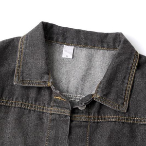 Men's Washed <b>Denim</b> <b>Jacket</b> Stand Collar Single Breasted Loose Fit Solid Color Autumn Casual Outerwear Breathable Quick Dry Storm - Product Image 4