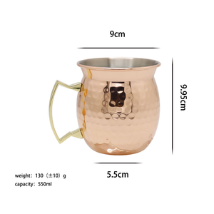 Stainless Steel Cup With Handle Hamer Design Drink Cup Can Be Custom logo - Product Image 6