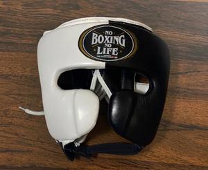Protector de Cabeza de Boxeo Personalizado de Alta Calidad, de Cuero Vacuno Genuino, con Visera Transparente, Ajustable, Unisex, con Barra Protectora para las Mejillas, Cierre con Cordones - Product Image 2