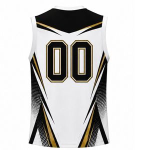 White Gold Volleyball Sleeveless Shirt Team Sports Uniform Athletic Top Training Competition Performance Apparel - Product Image 2