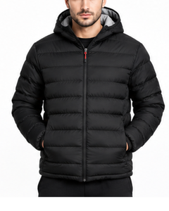 Blazer de costume ajusté pour homme, coupe slim, en coton enduit, avec fermeture éclair, coupe-vent, idéal pour le travail et la saison hivernale, style doudoune. - Product Image 4