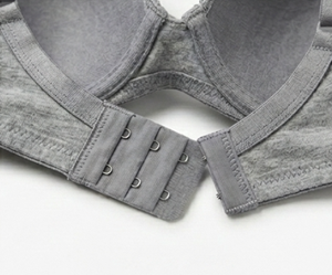 Soutien-gorge gris à armatures pour femme, bonnet complet, sans couture, bretelles réglables, dos en Y, fermeture à trois agrafes, lavable en machine, usage quotidien - Product Image 6