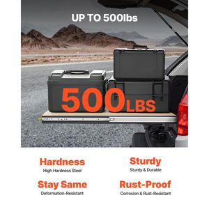 Glissières de tiroir à extension complète, capacité de charge de 500 lb, verrouillables, longueurs de 18 à 60 pouces - Product Image 2