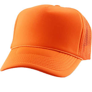Gorra Trucker Naranja de Malla, 6 Paneles, Ajustable, Unisex, Casual, para Primavera/Verano - Product Image 1