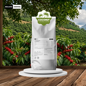 กาแฟมิลาน พรีเมี่ยม รสชาติมะพร้าว 1 กก. อาราบิก้า คั่วกลาง บดละเอียด - Product Image 1