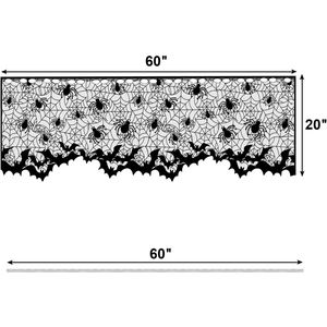 Set di 3 Coprilampade Festivi per Halloween, Nastro in Pizzo Nero, Decorazione a Ragnatela per Feste in Casa, Decorazioni per Halloween - Product Image 2