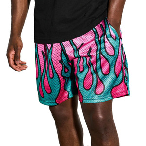 Custom <b>Pink</b> Teal Solid Mid Waist <b>Shorts</b> Elastic Waist Quick Dry Eco-Friendly Breathable Casual 100% Cotton Woven Fabric - Product Image 1