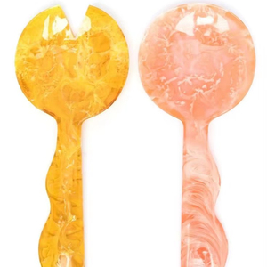 Cuillère à salade artisanale en résine, personnalisable, écologique, résistante au lave-vaisselle, élégante, pour usage quotidien, finition brillante - Product Image 1