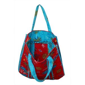 Handmade Striped Quilted Cotton Large Beach Tote <b>Bag</b> Eco-Friendly Sustainable Design Daily <b>Long</b> Handle Reusable Party Logo Gifts - Product Image 6