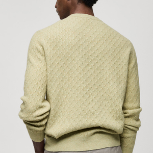 Heavyweight Knitted Men's Winter <b>Sweaters</b> 100% Cotton Breathable Casual Style Customized Logo <b>Pullover</b> <b>Sweater</b> - Product Image 2